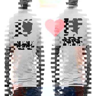 I Heart Nene 名 I Love パーソナライズ メンズTシャツ バックプリント - Kawaiitshirt