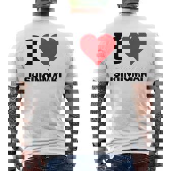 I Heart 石巻ジャパンラブ 日本のお土産品 メンズTシャツ バックプリント - Kawaiitshirt