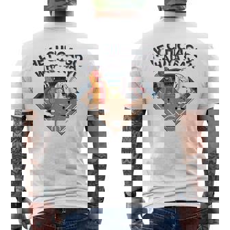 Hey Chicago Whadya Say Baseball Hot Dog 4Th Of July Men's T-shirt Back Print | Seseable CA