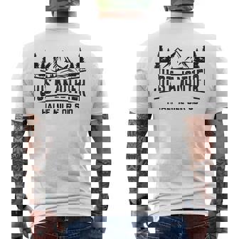 Hiking Just Another Half Mile Or So Mountain Hiking Men's Back Print T-Shirt | Mazezy