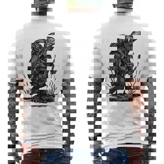 Hiking Turtle Backpacking Animals Cottagecore Reptile Men's T-shirt Back Print | Seseable UK