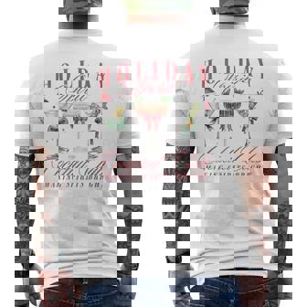 Holiday Spirit Cocktail Club Espresso Martini Christmas Men's T-shirt Back Print | Mazezy