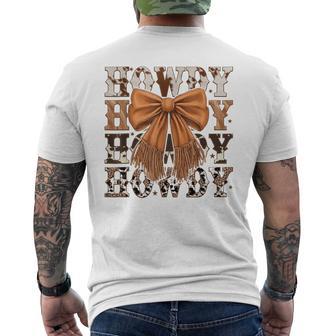 Howdy Cowgirl Coquette Bow Country Western Rodeo Cowboy Men's T-shirt Back Print - Thegiftio UK