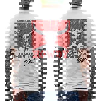 Howdy Putos Cool Retro Western Cowboy Vintage Sayings Men's T-shirt Back Print | Mazezy