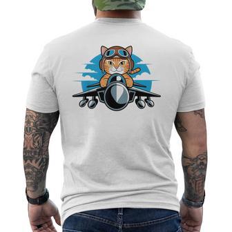 Humour D'aviation De Pilote De Chat De Combat Amusant Pour Les Amoureux Des Chats T-shirt imprimé au dos - Cadeauxyz