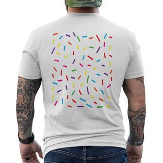 Ice Cream Sprinkles Halloween Costume Easy Diy Matching Men's T-shirt Back Print - Monsterry
