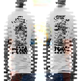 I'd Rather Be Fishing Bass Fish Fisherman Fishing Men's T-shirt Back Print | Seseable FR