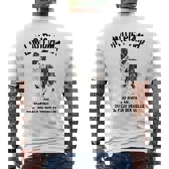 Il Mio Pigiama Cane Border Collie Regalo Divertente T-shirt da uomo con stampa posteriore - Novitaregali