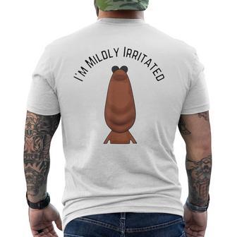 I'm Mildly Irritated Marcus The Worm Meme Men's T-shirt Back Print - Thegiftio UK