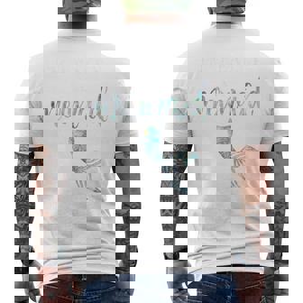 I'm Really A Mermaid Purple Cute Birthday Bridal Men's T-shirt Back Print | Mazezy