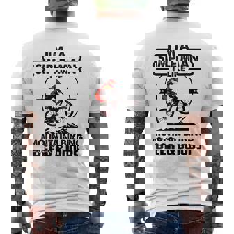 I'm A Simple Man I Like Moutain Biking Beers And Boobs Men's Back Print T-Shirt | Mazezy