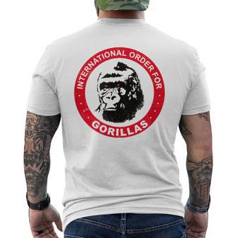 International Order For Gorillas Retro 80S Men's T-shirt Back Print - Thegiftio UK
