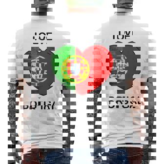 J'aime Le Portugal Ma Patrie Mon Pays Coeur Portugal T-shirt imprimé au dos - Cadeauxyz