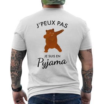 J'peux Pas Jeuis En Pyjama Ours Papa Dab T-shirt imprimé au dos - Cadeauxyz