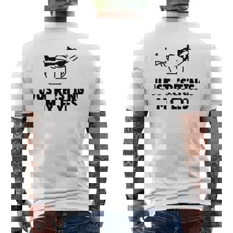 Just Resting My Eyes Lift Chair Exhausted Dad Saying Men's T-shirt Back Print - Thegiftio