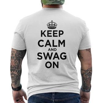 Keep Calm And Swag On Men's T-shirt Back Print | Seseable UK