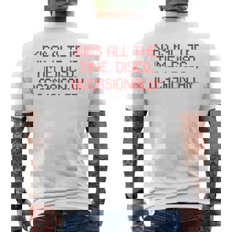 Kiss All The Time Disco Occasionally Blue Men's T-shirt Back Print - Monsterry