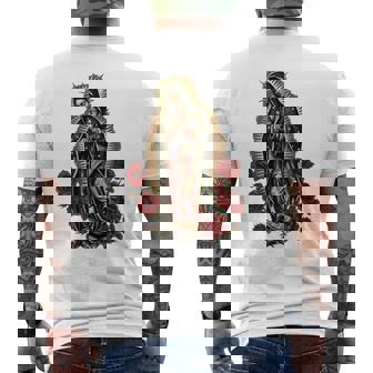 Our Lady De Guadalupe Sant Mary For Christians Catholics Men's T-shirt Back Print | Seseable CA