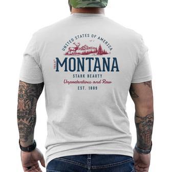 Look-Vintagetyle Rétro États-Unis Montana T-shirt imprimé au dos - Cadeauxyz