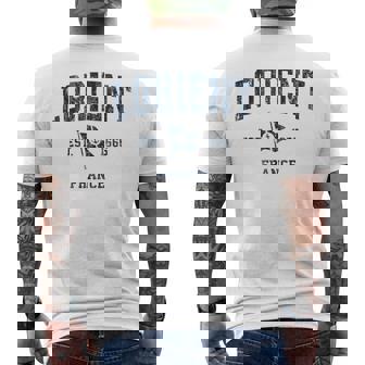 Lorient France Drapeau Ancre Marineportintage Marine T-shirt imprimé au dos - Cadeauxyz