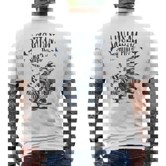 Louisiana Swamp Pop Alligators New Orleans Music Men's T-shirt Back Print - Thegiftio