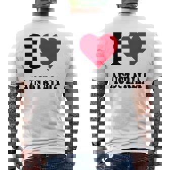 I Love Australia メンズTシャツ バックプリント - Kawaiitshirt