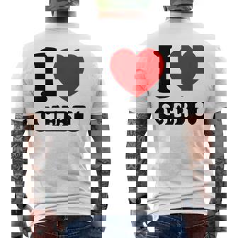 I Love Cebu フィリピン フィリピン人 メンズTシャツ バックプリント - Kawaiitshirt