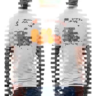 I Love Croquetas Divertente Per Gli Amanti Del Cibo Francese T-shirt da uomo con stampa posteriore - Novitaregali