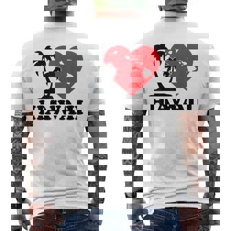 I Love Hawaii ハワイアンハートパーム レディース メンズ ボーイズ ガールズ メンズTシャツ バックプリント - Kawaiitshirt