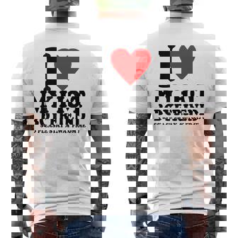 I Love My Hot Boyfriendo Pleasetay Away I Love My Bf T-shirt da uomo con stampa posteriore - Novitaregali
