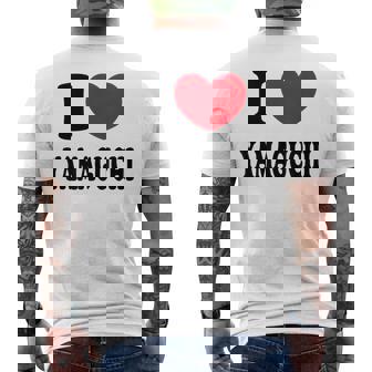 I Love Yamaguchi 山口大好き メンズTシャツ バックプリント - Kawaiitshirt