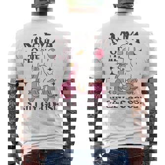 Mama Goose On The Loose Birthday Matching Family Men's T-shirt Back Print | Seseable CA