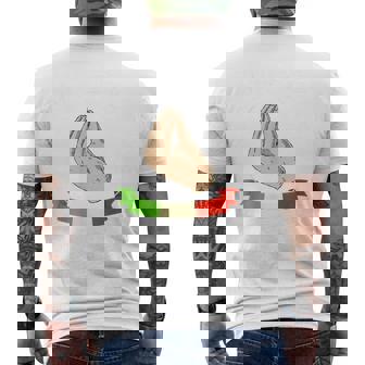 Mano Italiano Mia Pizza Mandolino Mozzarella Pasta T-shirt da uomo con stampa posteriore - Novitaregali
