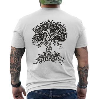 May Olive Trees Thrive In A Free Palestine Men's T-shirt Back Print - Thegiftio UK