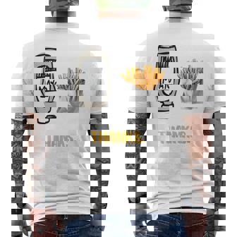 Mayonnaise Et Frites Merci T-shirt imprimé au dos - Cadeauxyz