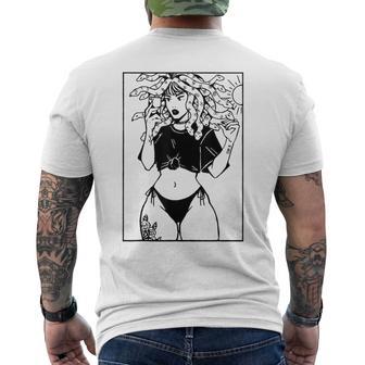 Medusa Hippie Psychedelic Snakes Greek Mythology Men's T-shirt Back Print - Thegiftio UK