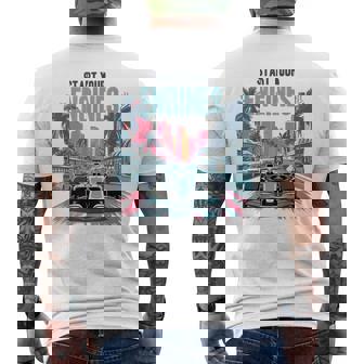 Miami Pit Crew Costume Car Racing Tshirt Retro Auto Car Race Men's Back Print T-Shirt | Mazezy