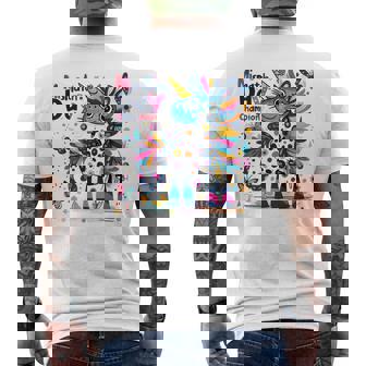 Mismatch Day Champion Colorful Unicorn School Outfit Men's T-shirt Back Print - Monsterry