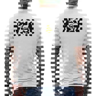 Mom Bee Cute Beekeeping Birthday Party Matching Family Mama Men's Back Print T-Shirt | Mazezy