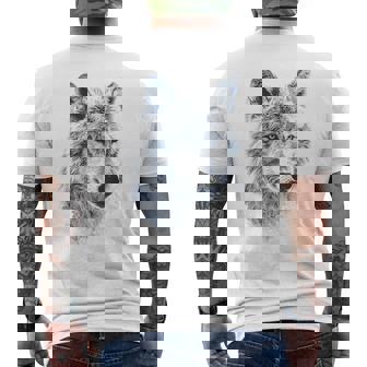 Motif Loup Artique T-shirt imprimé au dos - Cadeauxyz