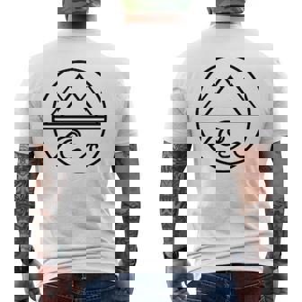 Mountains Waves Nature Outdoor Surf Hiking Hiker Surfer Men's Back Print T-Shirt | Mazezy