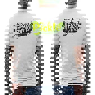 Mr Pickle ピクルス 風変わりで楽しいグラフィックピクルス メンズTシャツ バックプリント - Kawaiitshirt