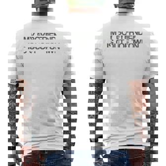 My Boyfriend Is Out Of Town メンズTシャツ バックプリント - Kawaiitshirt