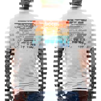 National Park Bear Boop Bear Nose Boop Bear Men's T-shirt Back Print - Monsterry