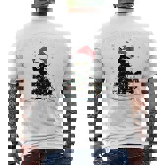 On The Naughty List And I Regret Nothing Cat Christmas Men's T-shirt Back Print | Seseable FR