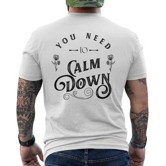 You Need To Calm Down Retro Cute Men's T-shirt Back Print - Thegiftio UK