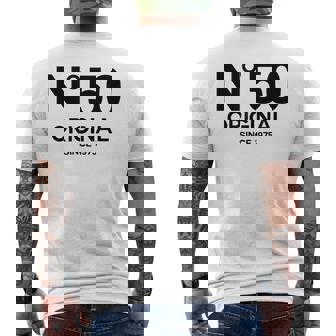 No 50 Original 50Th Birthday Born In 1975 Fiftieth Retro Men's T-shirt Back Print - Seseable