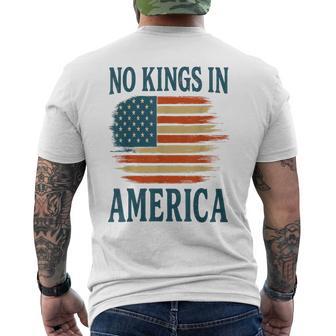 No Kings Vintage Patriotic Freedom Liberty Usa Liberty Men's T-shirt Back Print | Seseable UK