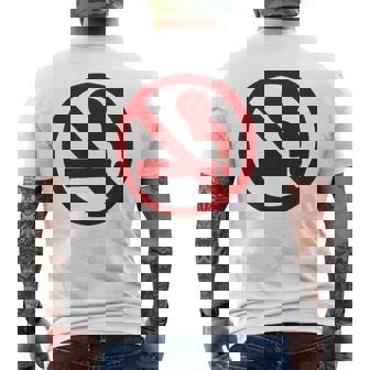 No Smoke Sign Adventure Costume Cartoon Men's T-shirt Back Print | Seseable CA