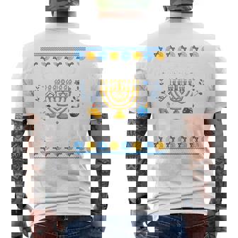 Not Today Santa Hanukkah Sweater Jewish Chanukah Men's T-shirt Back Print - Monsterry